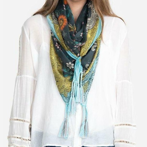 Johnny Was Accessories - JOHNNY WAS BOTAN SILK SCARF WRAP 44”